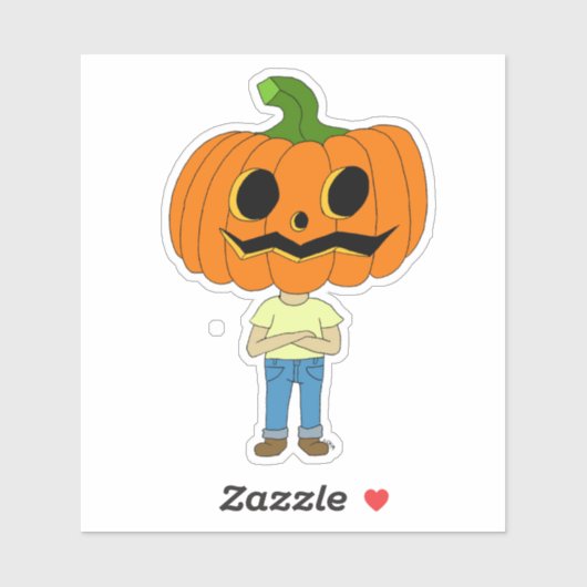 カボチャ頭チビ（小さくかわいく書いた感じ）少年 シール (シート)