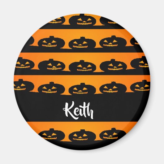 カボチャ頭ハロウィーンテーマ マグネット (正面)
