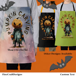 カボチャ頭不気味かかし彫刻パーティーBl C6 エプロン