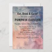 カボチャ頭不気味かかし彫刻パーティーBl C6 招待状 (裏面)