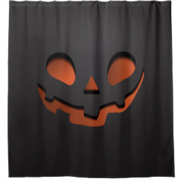 カボチャ顔ハロウィーンをテーマにしたシャワーカーテン シャワーカーテン