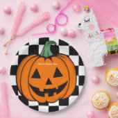 カボチャ顔ハロウィーン紙プレート ペーパープレート (パーティー)