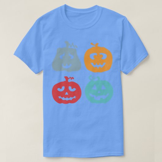 カボチャ顔怠惰ハロウィーンのコスチュームかわいいジャックO La Tシャツ (デザイン正面)