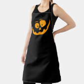 カボチャ顔、シンプルおよびエレガントハロウィーンエプロン エプロン (インサイチュ)