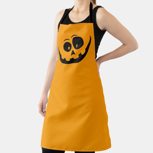 カボチャ顔、シンプルおよびエレガントハロウィーンエプロン エプロン (インサイチュ)