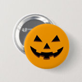 カボチャ顔/ボタンピン 缶バッジ (正面&裏面)
