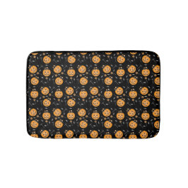 カボチャ飴バケットパターンオレンジブラック バスマット