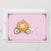 カボチャ馬車馬の秋ガールズ誕生パーティー 招待状 (裏面)