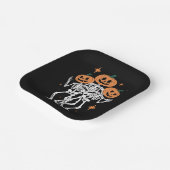 カボチャ骨格ハロウィンカボチャ不気味シーズン ペーパープレート (傾斜あり)