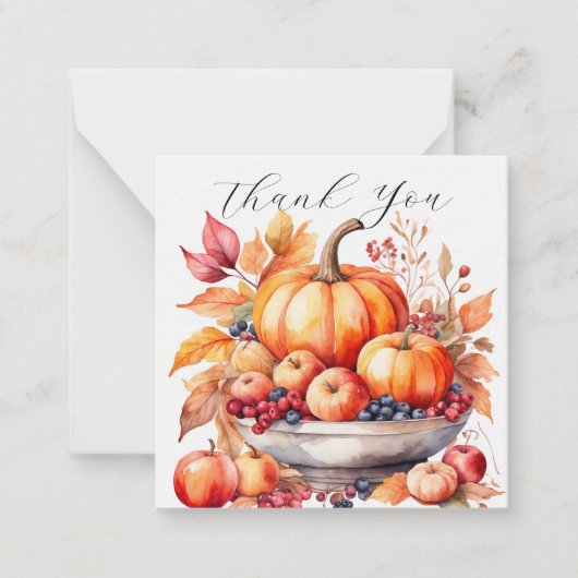 カボチャ魅力的ンサンキュー ノートカード (正面)