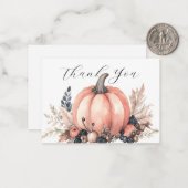 カボチャ魅力的ンサンキュー ノートカード (正面/裏面インサイチュ)