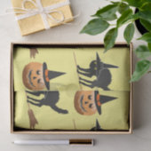 カボチャ魔女，黒猫の魔女ハロウィーン 薄葉紙 (ギフト)