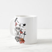 カボチャ魔法と骨おもしろい。 コーヒーマグカップ (正面左)