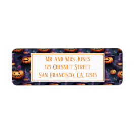 カボチャ魔法ハットハロウィーン ラベル