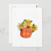 カボチャ黄色ひまわり ポストカード (正面/裏面)