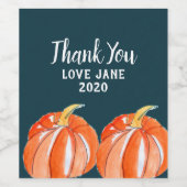 カボチャ黒とオレンジハロウィーンテーマ ワインラベル (シングルラベル)