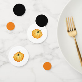 カボチャ黒とオレンジ コンフェッティ