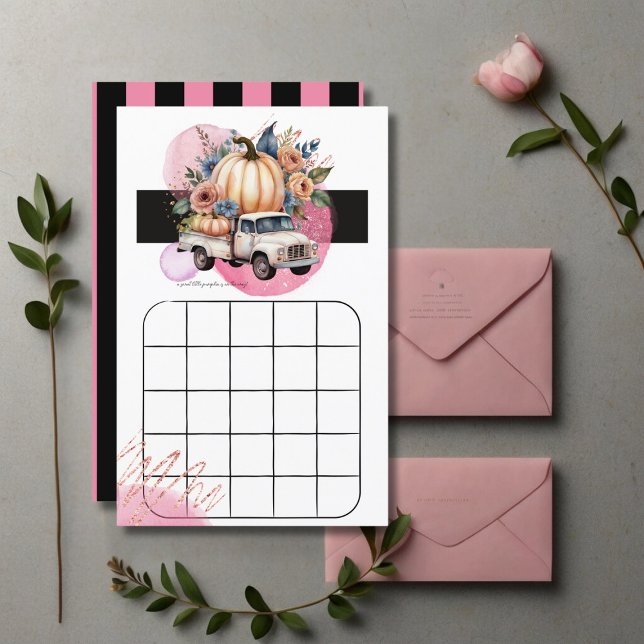 カボチャ黒ピンクフローラトラック赤ちゃんシャワーゲーム (クリエイターアップロード済み)