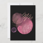 カボチャ黒ピンクフローラトラック赤ちゃんシャワー サンキューカード (裏面)