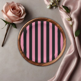 カボチャ黒ピンクフローラトラック赤ちゃんシャワー ペーパープレート