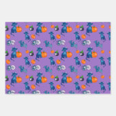 カボチャ黒猫の魔女ブリューデザインハロウィン ラッピングペーパーシート (正面3)