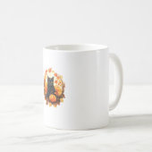 カボチャ黒猫ハロウィーンヴィンテージのAd用コスチューム コーヒーマグカップ (正面右)