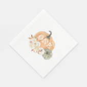 カボチャ1歳の誕生日 スタンダードランチョンナプキン (角)