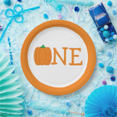 カボチャ1歳の誕生日 ペーパープレート (パーティー)