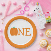 カボチャ1歳の誕生日 ペーパープレート (パーティー)