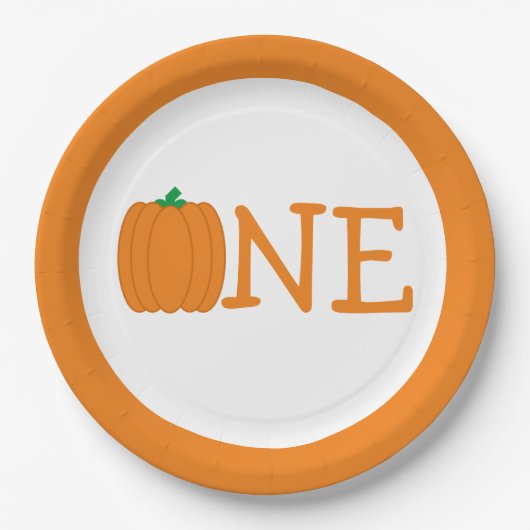 カボチャ1歳の誕生日 ペーパープレート (正面)