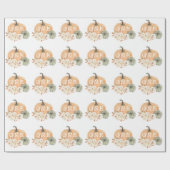 カボチャ1歳の誕生日 ラッピングペーパー (フラット)