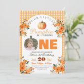 カボチャ1stバースデーリトルカボチャ秋秋 招待状 (スタンド正面)