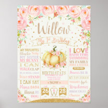 カボチャ1st誕生日マイルストーン誕生統計サイン