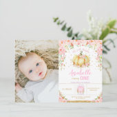 カボチャ1st誕生日リトルカボチャパーティー写真 招待状 (スタンド正面)