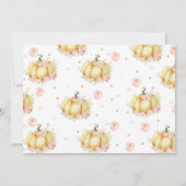 カボチャ1st誕生日リトルカボチャパーティー写真 招待状 (裏面)