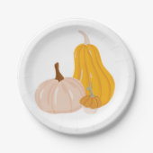 カボチャ2個 ペーパープレート (正面)