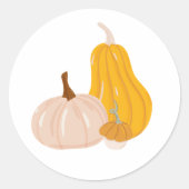 カボチャ2個 ラウンドシール (正面)