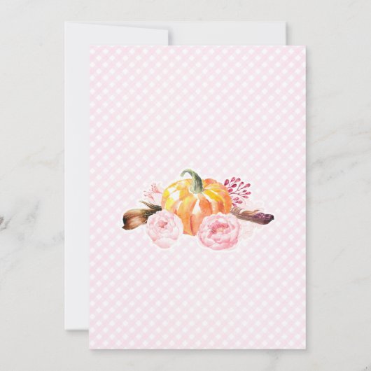 カボチャ2野生の招待ボヘミアン2歳の誕生日 招待状 (裏面)