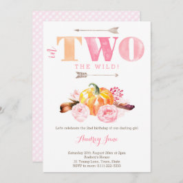 カボチャ2野生の招待ボヘミアン2歳の誕生日 招待状