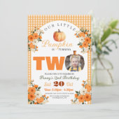 カボチャ2ndバースデーリトルカボチャ秋秋 招待状 (スタンド正面)