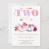 カボチャ2nd誕生日パーティー秋/秋パーティー 招待状 (正面)