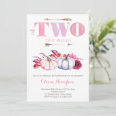 カボチャ2nd誕生日パーティー秋/秋パーティー 招待状 (スタンド正面)