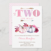 カボチャ2nd誕生日パーティー秋/秋パーティー 招待状 (正面/裏面)