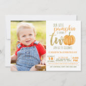 カボチャ2nd誕生日招待状(写真あり) 招待状 (正面)