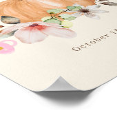 カボチャ&おしゃれな女の子ベビーシャワーへようこそ ポスター (角)