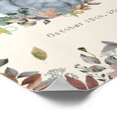 カボチャ&おしゃれな男の子ベビーシャワーへようこそ ポスター (角)