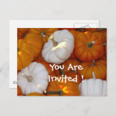 カボチャ。お前は招待され! インビテーションポストカード (正面/裏面)