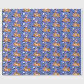 カボチャ、こうもり及びスカル包装紙 ラッピングペーパー (フラット)