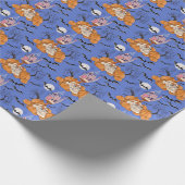 カボチャ、こうもり及びスカル包装紙 ラッピングペーパー (角)