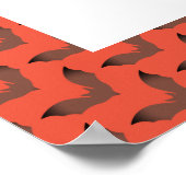 カボチャ&こうもり，ハロウィンウェルカム ポスター (角)